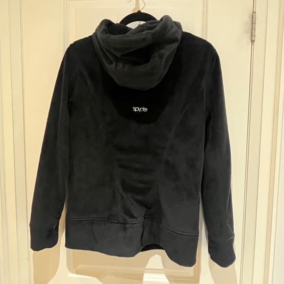 Spyder Black Fleece Hoodie - M - Picture 5 of 6